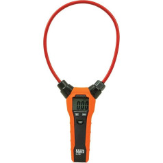 Klein Tools CL150 Clamp Meter, maiņstrāvas elektriskais testeris ar 18 collu elastīgu skavu, True RMS nolasījumiem, automātisko diapazonu un vairāk