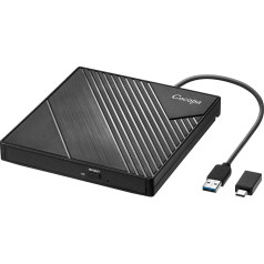 Cocopa USB 3.0 USB-C ārējais CD DVD atskaņotājs un ierakstītājs