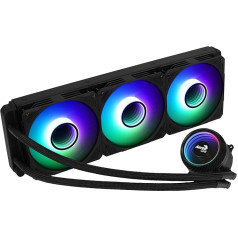 Aerocool MIRAGEL360 CPU dzesēšana ar šķidrumu 3 ARGB ventilatori 12 cm TDP 550W Black