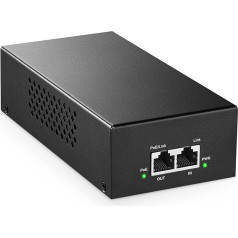 MokerLink Gigabit PoE inžektors, 802.3af/at/bt 90W, 10/100/1000Mbps Ethernet, Plug & Play, Non-PoE to PoE adapteris, attālums līdz 100 metriem (328 ft)