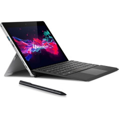 LincPlus 2-in-1 planšetdators 10,1 collu Windows klēpjdators, Intel Celeron N4100, 8 GB RAM, 128 GB SSD, 1920 x 1080 IPS piezīmjdators ar vācu tastatūru un skārienjūtīgo pildspalvu