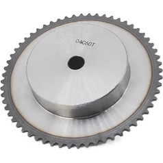 KJOET Ritzel für Industriemaschinen 04C Kettenrad, 48/50/55/55/60/70/80 Zähneteilung, 6,35 mm Stahl, industrielles Getrieberitzel (Izmērs : 80 zobu)