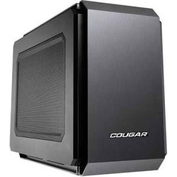 Cougar QBX Mini-ITX korpusa konstrukcija - melns sieta logs