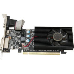 1GB 64Bit GDDR3 589MHz 1000MHz PCIE 2.0 spēļu grafiskā karte ar HD MI/DVI/VGA saskarni, viens ventilators DirectX10.1