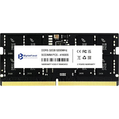 ByteFest DDR5 RAM 32GB 5200MHz PC5-41600 CL42 1.1V SODIMM On-DIE ECC 262-Pin atmiņas modulis portatīvajiem datoriem/piezīmjdatoriem