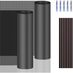 YIMATEECO putekļu filtrs PC 400 x 300 mm, DIY PC korpusa putekļu filtra sieta apvalks, putekļu sieta filtrs, ventilatora vāks, PVC putekļu aizsardzības režģis ar magnētisko joslu PC dzesētājam (400 x 300 mm, 2 gabali, melns)