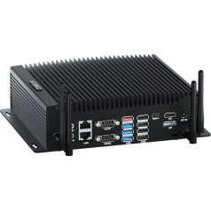 ESIMOER Industrial PC, Mini PC Win 11 Pro Core i5 10210U 16GB RAM 512GB M.2 SSD Dual Ethernet, 6 x RS232/RS485 COM HD DP Type-C 4K Triple Display, 8 x USB, GPIO, Dual Band WiFi, BT4.2