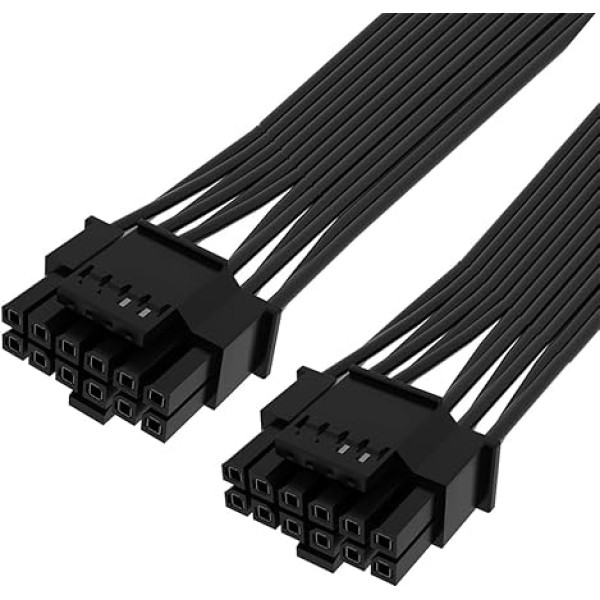 NFHK 12VHPWR ATX3.0 PCI-E 5.0 maitinimo modulinis kabelis nuo 16 kontaktų iki 16 kontaktų, skirtas 3080 3090TI PSU 12+4 kontaktų vaizdo plokštei