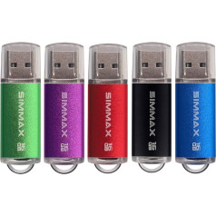 USB zibatmiņas zibatmiņas zibatmiņas zibatmiņas zibatmiņas USB 2.0 USB 2.0-Flash-Laufwerke Pen Drive von SIMMAX (16GB Grün Lila Rot Schwarz Blau)