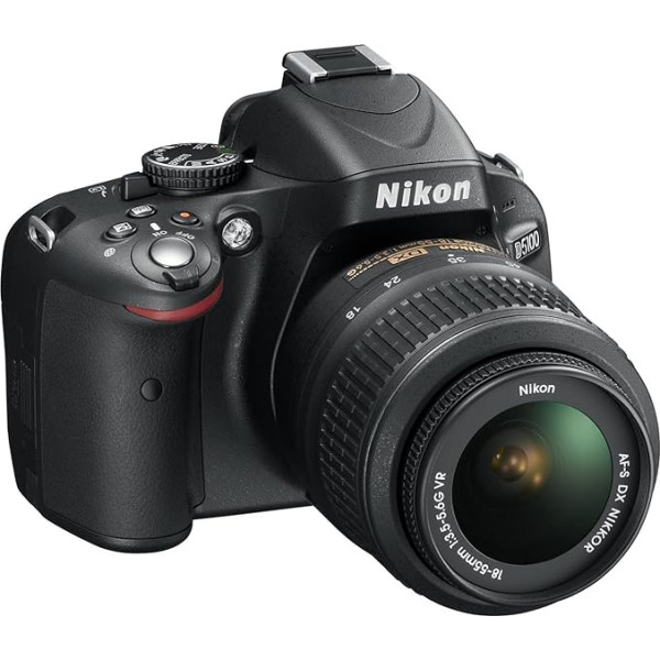 Nikon D5100 digitālā spoguļkameras ar 18-55 mm VR objektīvu komplektu (16,2 MP), 3 collu LCD (sertificēts atjaunots)