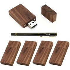 Yaxiny 5 iepakojuma USB zibatmiņas diskdziņš 16GB USB diska atmiņas stick mit Holz