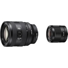 Sony Sony Sony FE 20-70mm F4G by Sony | Premium G sērijas pilna kadra standarta tālummaiņas objektīvs (SEL2070G) un platleņķa objektīvs SEL-28F20 (fiksēts fokusa attālums, 28 mm, F2, pilns kadrs)