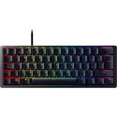 Razer Huntsman Mini - (Purple Switch) игровая клавиатура с форм-фактором 60% (оптические переключатели, крышки клавиш PBT Doubleshot) IT-маршрут, черный