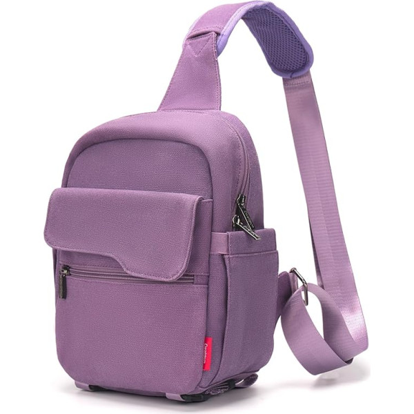 Cwatcun Camera Bag Canvas plecu soma, violeta, Kameras futrālis