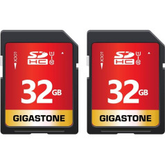 Gigastone 32GB SDHC Memory Card 2-Pack UHS-I U1 Class 10 до 80MB/s для Canon Sony Nikon Olympus PC Digital Camera