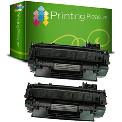 Printing Pleasure 2 Toner kompatibel für HP Laserjet P2030 P2033 P2035 P2035N P2050 P2055 P2055D P2055DN P2055X Canon MF5880DN LBP6300DN LBP6310DN LBP6650DN LBP6670DN | CE505A 05A CRG 719 3479B002