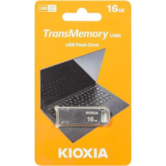 KIOXIA TransMemory U366 USB zibatmiņa 32GB 3.0 USB datu pārraide uz PC/MAC, metāls LU366S032GG4