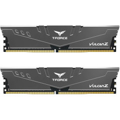 TEAMGROUP Team T-Force Vulcan Z DDR4 Gaming Memory, 2 x 8 GB, 3200 MHz, 288 Pin DIMM, Grey