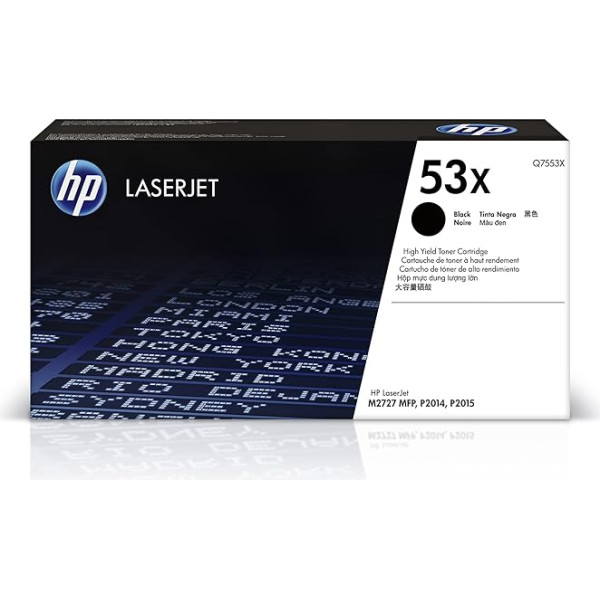 HP 53X (Q7553X) Schwarz Original Toner mit hoher Reichweite für HP Laserjet P2014, P2015, P2015dn, P2015n, P2015x, M2727nf, M2727nfs