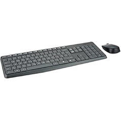 Logitech MK235 bezvadu tastatūras un peles komplekts, 2,4 GHz savienojums, izmantojot Unifying Nano USB uztvērēju, 10 m diapazons, 15 FN taustiņi, 3 gadu akumulatora darbības laiks, PC / klēpjdators, horvātu / slovēņu izkārtojums