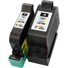 TONER EXPERTE® 2 printeru kasetņu komplekts, kas saderīgs ar 15 78 C6615DE C6578AE PSC 2120 700 720 750 760 900 950 Officejet 5110 V30 V30 V40 V45 Deskjet 3810 3820 815c 915c 6c 920c 940c 948c | high