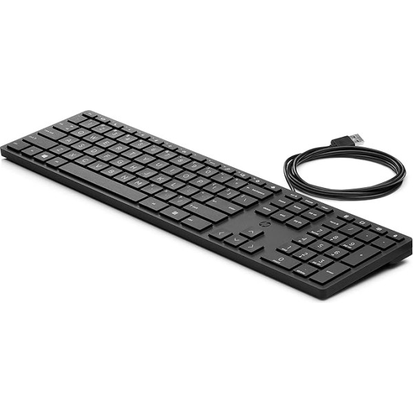 HP tastatūra 320K USB Black QWERTZ vācu valodā