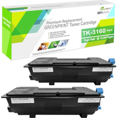 Ar mikroshēmu: saderīga tonera kasetne TK-3160K TK 3160 TK3160 2 black 12500 lappuses priekš Kyocera ECOSYS P3045dn, P3050dn, P3055dn, P3060dn, P3150dn, P3155dn, P32600 dn, dn, m3145dn, M3645dn, M3860idnf