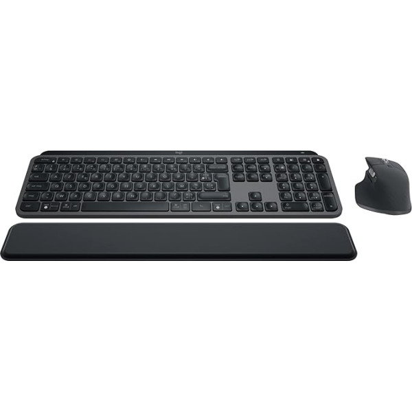 Logitech MX taustiņi S Combo: MX Master 3S, MX taustiņi S & MX Palm Rest Graphite, franču AZERTY izkārtojums