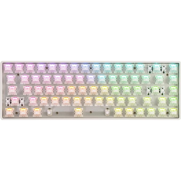 DrunkDeer G65 mehāniskā tastatūra Quick Release Magnētiskais slēdzis 68 taustiņi Spēļu tastatūra 65% izmērs RGB Compact USB Wired No Keycap Gray