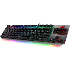 Проводная механическая игровая RGB-клавиатура ASUS Strix Scope TKL для FPS-игр с переключателями Cherry MX, алюминиевой рамкой и подсветкой Aura Sync French Layout 90M