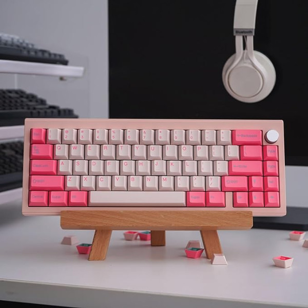 PBT dubultā šāviena taustiņu vāciņi 166 taustiņi Cherry Profile taustiņu vāciņi 61/64/87/104/108 Cherry Mx Switch mehāniskajai tastatūrai