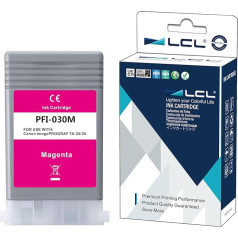 LCL saderīga tintes kasetne PFI030 PFI-030 PFI030M PFI-030M Pigment (Magenta), kas saderīga ar Canon ImagePrograf TA-20 ImagePrograf TA-30