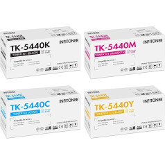 INFITONER TK-5440 TK5440 suderinamas su Kyocera Ecosys MA2100cwfx PA2100cwx PA2100cwx MA2100cx MA2100cfx Toneris MA2100 PA2100 TK 5440 TK-5440K TK-5440C TK-5440Y TK-5440Y TK-5444 0M Juodas žydras, žydras, purpurinis, geltonas, 4 pakuotės