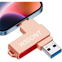 WIGONT USB Flash Drive for Phone Pendrive 128GB - это устройство для хранения данных, позволяющее расширить объем памяти мобильных телефонов, iPad и устройств на б