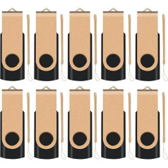 EASTBULL 1 GB USB 2.0 Flash Drive Memory Stick Pack of 10 Gold