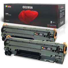 Toner Experte saderīgs ar HP 85A melnā tonera kasetnes CE285A aizstājējs Laserjet Pro P1102 P1102w P1106 M121212nf M1217nfw M1130 M1132 MFP Canon i-Sensys MF3010 printeru kasetnēm