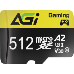 AGI TF138 512GB Micro SDXC Card with SD Adapter Class 10 / UHS 3