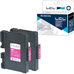 LCL saderīga tintes kasetne GC-41 GC41 GC41C GC-41C 405762 Pigmenta (2Magenta) tintes kasetne Ricoh Aficio SG 2100 2100N 2010L Aficio SG 3100SNW Aficio SG K3100DN Aficio SG 3110DN Aficio SG 3110DN Aficio SG 3110DN