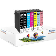 Tinnee 80XL saderīgas kasetnes Epson T801 T802 T803 T804 T805 T805 T806 80XL 80 XL priekš Epson Stylus Photo P50 PX650 PX700W PX710W PX720WD PX800FW PX810FW PX810FW PX880XL 20FWD PX830FWD