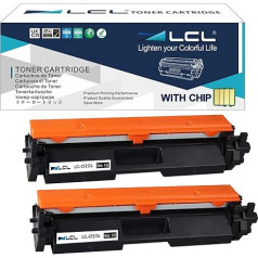 LCL suderinama tonerio kasetė 17A 217A CF217A CRG011 (2 juodos spalvos) Suderinama su HP LaserJet Pro M102 M102a M102w Laserjet Pro MFP M130 M130a M130fn M130fw M130nw M132 M132a M132fn M132fn M132fn M132fp M132fw