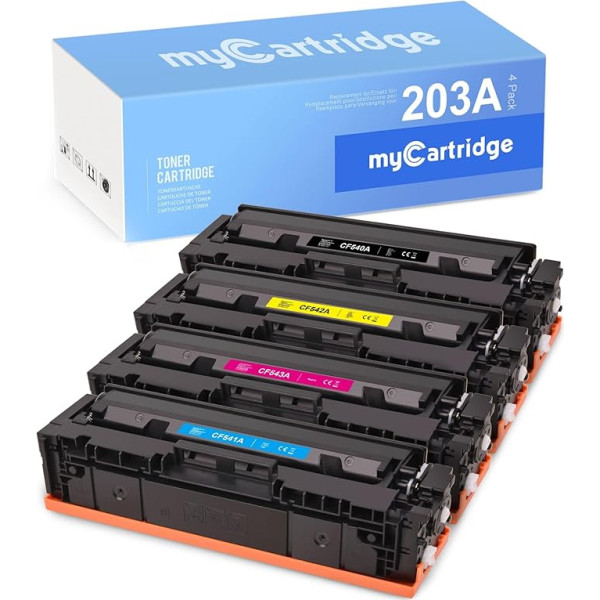 MyCartridge toneris, saderīgs ar HP 203, priekš HP Colour Laserjet Pro, MFP M281fdw, M280nw, M281fdn, M254nw, M254dw, melns/magenta/dzeltens, 1 x melns/1 x ciāns/1 x magenta/1 x dzeltens.