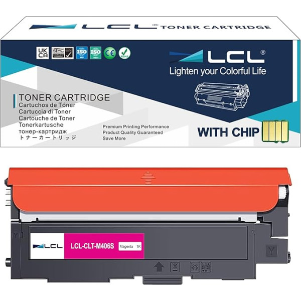 LCL saderīga tonera kasetne CLT-P406C CLT-M406S CLT-406S CLP360 (1Magenta) saderīga ar Samsung CLX 3305 3300 CLP-365 CLP-360 SL-C460W SL-C460 SL-C410 SL-C410W