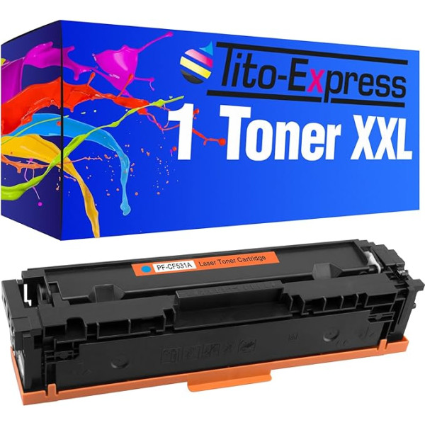 Tito-Express 1x tonera kasetne, kas saderīga ar HP CF531A 205A zilā krāsā | Piemērots Color Laserjet Pro MFP M180 sērijas ierīcēm M180N M180N M180FNDW M181FW