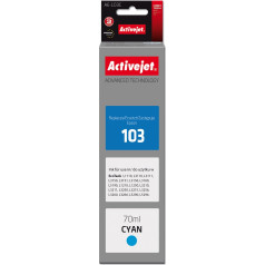 Effiki Activejet ae-103c tinte (rezerves tinte epson 103 c13t00s24a; augstākās kvalitātes; 70 ml; zila)