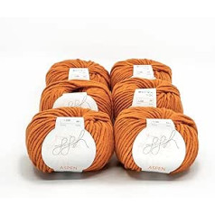 ggh Aspen Box - biezs merino vilnas maisījums - 6 x 50 g bumbiņas (kopā 300 g) - adīšanai vai tamborēšanai, krāsa 044 - vara spīdums