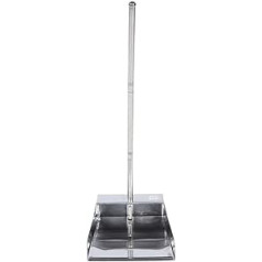 Veemoon Large Rubbish Scoop, Robust Rubbish Bags, Upright Dustpan, Household Broom Dustpan with Long Handle, Asian Broom Dustpan Made of Stainless Steel, Thickened