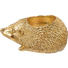 Didiseaon Cute Hedgehog Resin Votive svečturis Dzīvnieku svečturis Tējas gaismas turētājs Ornamentāls galda svečturis kāzu mājas dekorēšanai Zelts