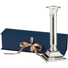 SILBERKANNE Stuttgart Candle Holder Height 19 cm Premium Silver Plated Elegant Silver-Plated in Top Workmanship Ready to Give as a Gift with Stylish Gift Packaging