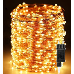 LED Fairy Lights Outdoor Ziemassvētki 200 m 2000 LED Gaismas Vara stieples apgaismojums iekštelpu dekorācijas Ūdensizturīgs ar 8 režīmiem istabai, Ziemassvētkiem, kokiem, dārzam, ballītei, kāzām, svētku dekorēšanai, silti