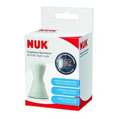 NUK NUK Portable Night Light with USB Cable, Provides Orientation and Safety in the Dark, 3 Light Levels, Light Time Up to 12 Hours, White, 130 g